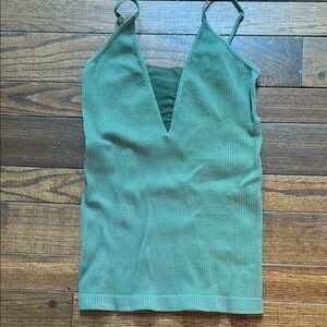 Free People Olive Green Tank Top